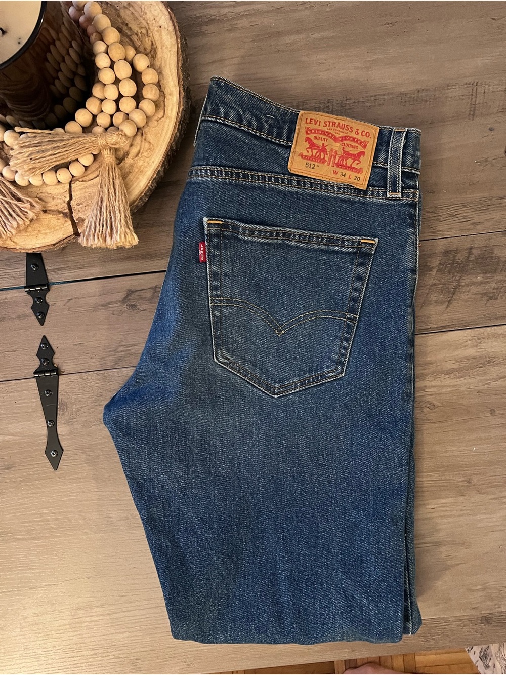 Levi's Men's Dark Blue Straight Jeans